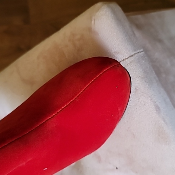 Red Platform Heel Boots - Picture 4 of 6